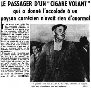 Nord-Eclair, 16 septembre 1954. L'épisode corrézien relaté dans la presse régionale.
