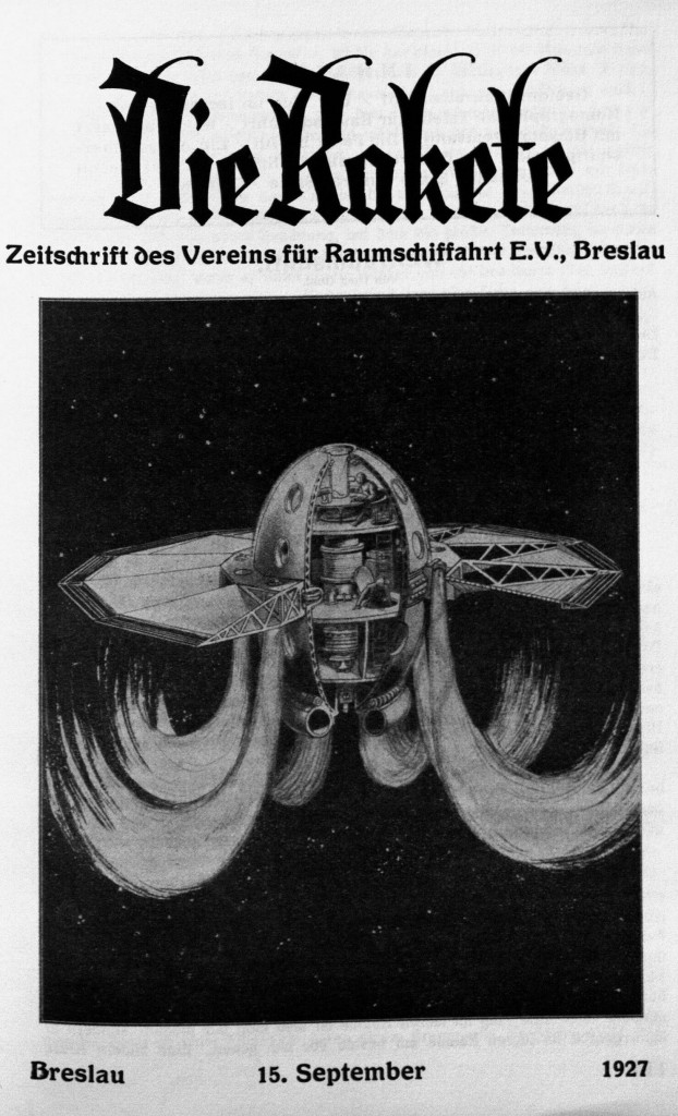 Fig. 7. H. et D. von Römer, Frontispice de la revue Die Rakete, septembre 1927.