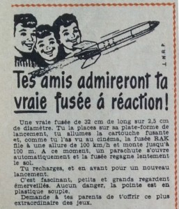 Les publicités dans Tintin : de l'espace et des fusées à vendre...